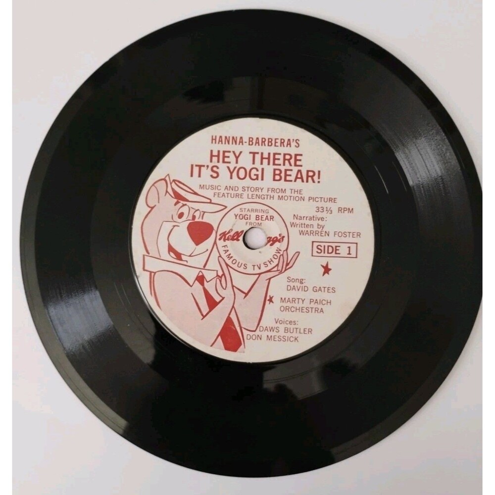 Vintage 1964 Hanna Barbera Yogi Bear 45 RPM Hey There Its Yogi Bear YB2